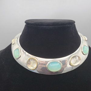 Francesca Romana Silver Collar Necklace